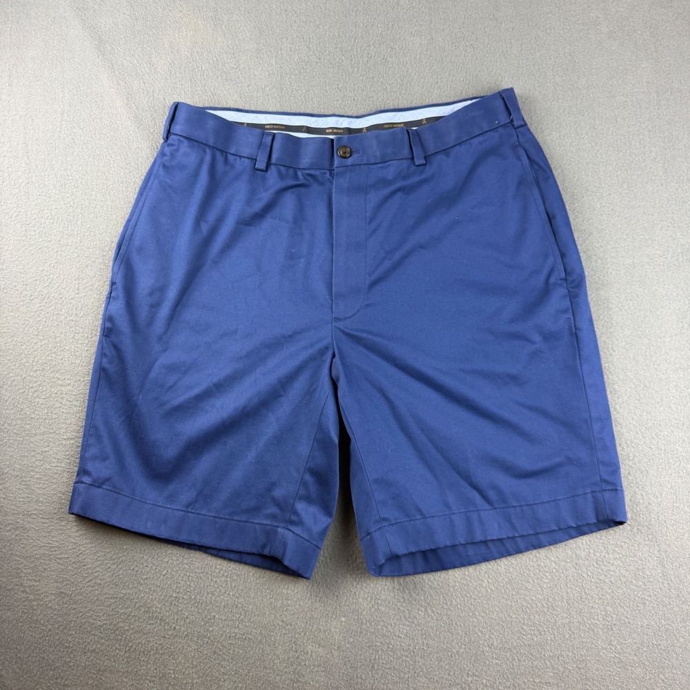 Brooks Brothers Shorts Men's 34 Blue Advantage Chino Stretch Lightweight Cotton